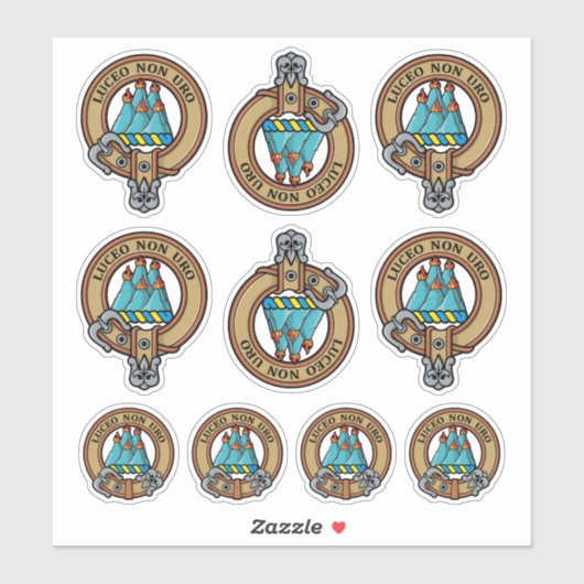 Clan MacKenzie Crest Sticker Set (Vel)