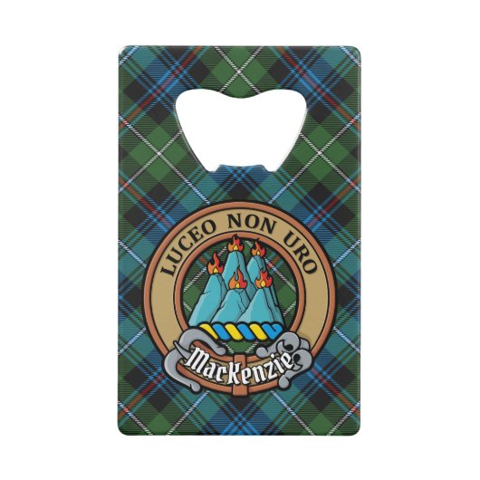 Clan MacKenzie Crest sur Tartan (Devant)