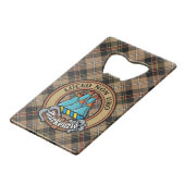 Clan MacKenzie Crest sur Tartan de chasse Brown (Devant Angle)