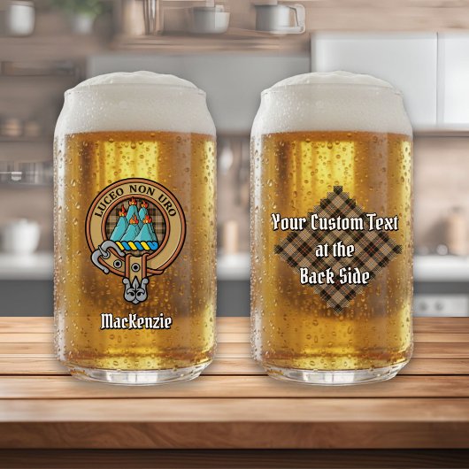 Clan MacKenzie Crest sur Tartan de chasse Brown