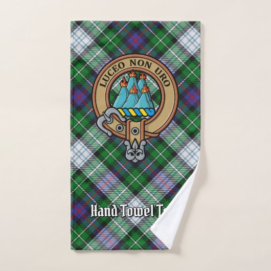 Clan MacKenzie Crest sur Tartan de robe (Serviette à main)