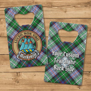 Clan MacKenzie Crest sur Tartan de robe