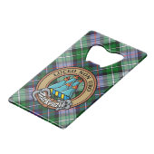 Clan MacKenzie Crest sur Tartan de robe (Devant Angle)