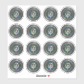 Clan MacKenzie Crest & Tartan Knot Sticker (Vel)