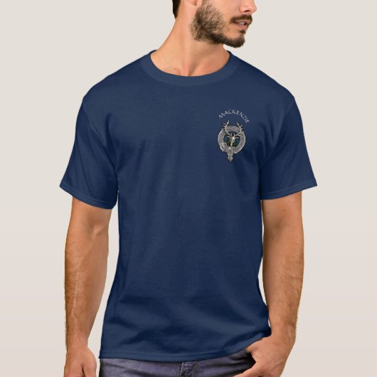 Clan MacKenzie Crest & Tartan T-shirt (Voorkant)