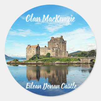 Clan MacKenzie Eilean Donan Kasteel Schotland Ronde Sticker