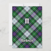 Clan MacKenzie habit Tartan Invitation (Devant)