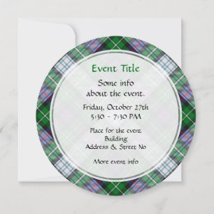Clan MacKenzie habit Tartan Invitation
