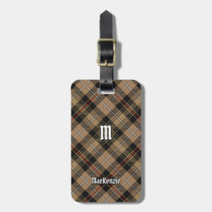 Clan MacKenzie Hunting Brown Tartan Bagagelabel