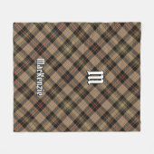 Clan MacKenzie Hunting Brown Tartan Fleece Blanket (Voorkant (Horizontaal))