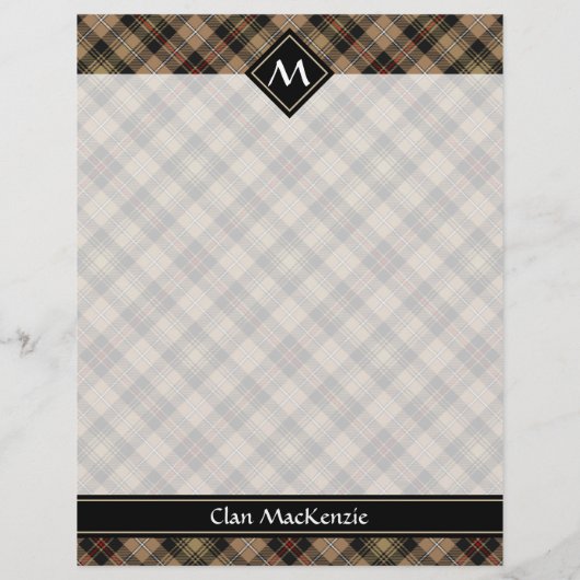 Clan MacKenzie Hunting Brown Tartan Flyer (Achterkant)