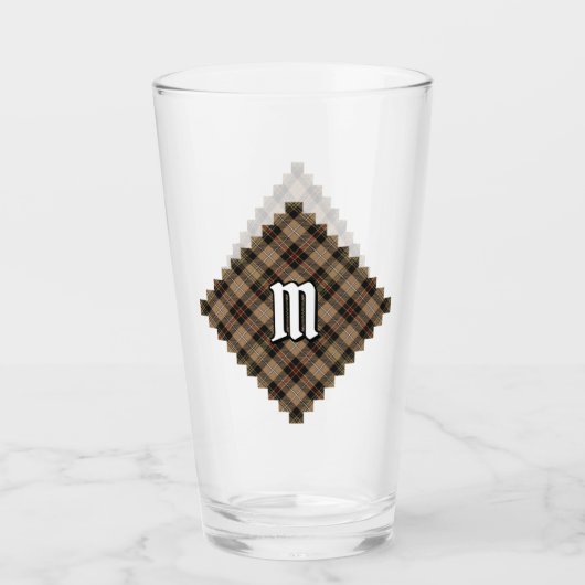 Clan MacKenzie Hunting Brown Tartan Glass Glas (Voorkant)