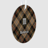 Clan MacKenzie Hunting Brown Tartan Ornament (voorkant)