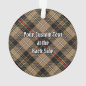 Clan MacKenzie Hunting Brown Tartan Ornament (achterkant)