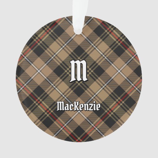 Clan MacKenzie Hunting Brown Tartan Ornament (voorkant)