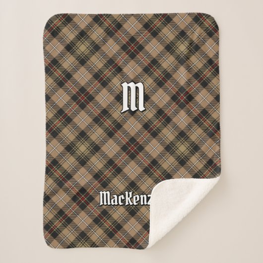 Clan MacKenzie Hunting Brown Tartan Sherpa Blanket Sherpa Deken (Voorkant)