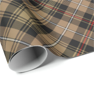 Clan MacKenzie Hunting Brown Tartan Wrapping Paper Cadeaupapier
