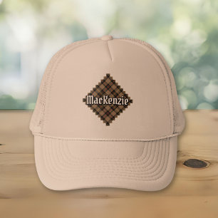Clan MacKenzie Jacht Bruine Tartan Trucker Hoed Pet