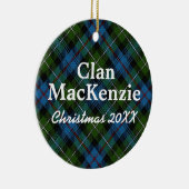 Clan MacKenzie Scottish Tartan Keramisch Ornament (Rechts)