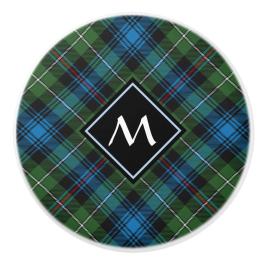 Clan MacKenzie Tartan Ceramic Knob Keramische Knop (Voorkant)