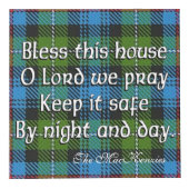 Clan MacKenzie Tartan House Blessing Kubus (Voorkant)