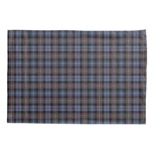Clan Mackenzie Weathered Tartan Blauw en Bruin Kussensloop (Achterkant)