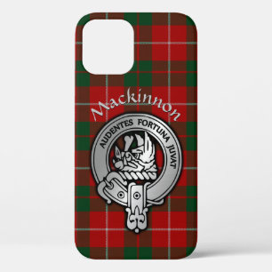 Clan MacKinnon Crest & Tartan iPhone 12 Hoesje