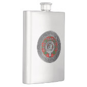 Clan MacKinnon Crest & Tartan Knot Flask Flacon (Rechts)