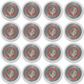 Clan MacKinnon Crest & Tartan Knot Sticker (Voorkant)