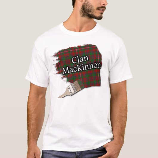 Clan MacKinnon Scottish Tartan Paint Shirt (Voorkant)