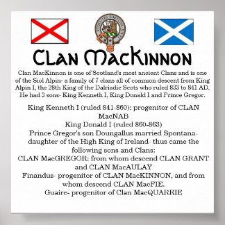 Clan MacKinnon & Siol Alpin - de 7 Clans Poster