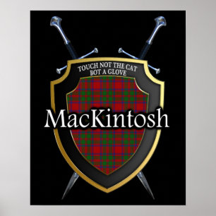 Clan MacKintosh Tartan Schotse Schild & Zwaarden Poster
