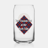 Clan MacLachlan Crest over Tartan Blikvorm Glas (Achterkant)