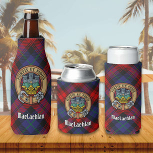 Clan MacLachlan Crest over Tartan Flesjeskoeler