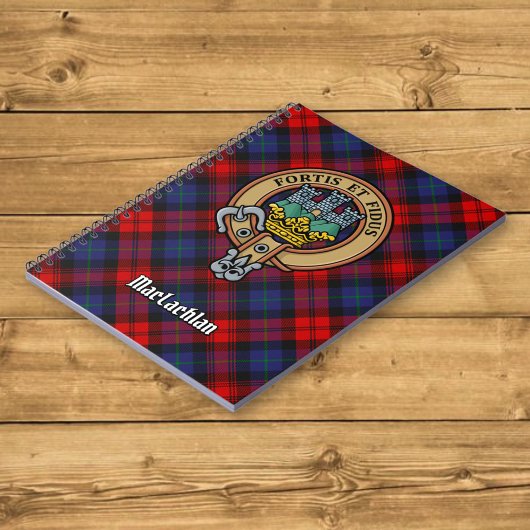 Clan MacLachlan Crest over Tartan Notitieboek