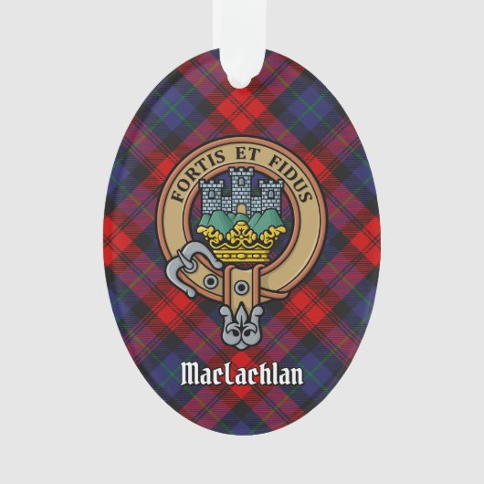 Clan MacLachlan Crest over Tartan Ornament (voorkant)