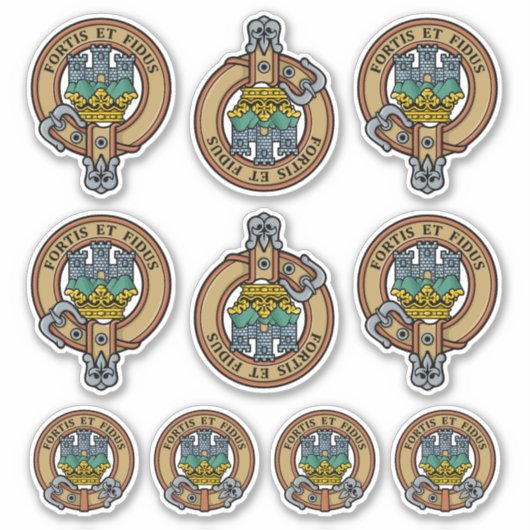 Clan MacLachlan Crest Sticker Set (Voorkant)