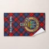 Clan MacLachlan Crest sur Tartan (Serviette à main)