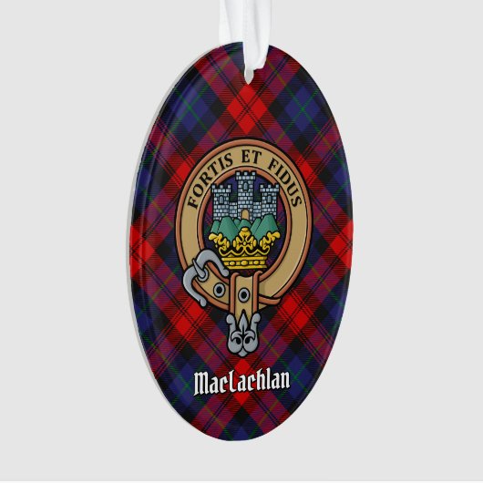 Clan MacLachlan Crest sur Tartan (devant)