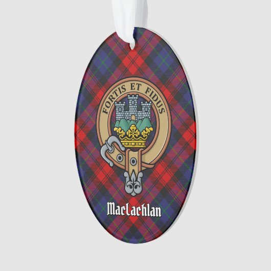 Clan MacLachlan Crest sur Tartan (devant)