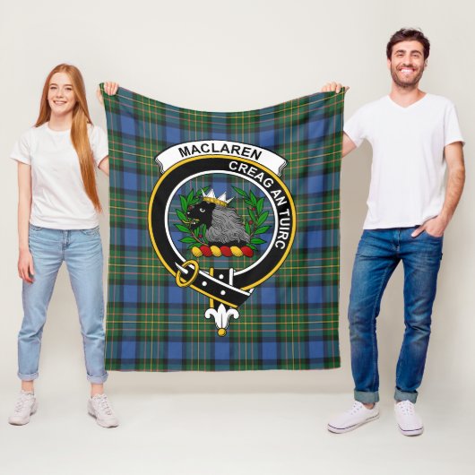 Clan MacLaren Ancient Tartan Pset Fleece Deken (In situ)
