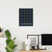 Clan MacLaren Colors of Scotland Tartan Poster (Thuiskantoor)