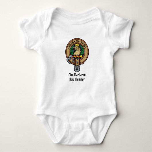 Clan MacLaren Crest Baby Bodysuit (Voorkant)