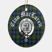 Clan MacLaren Crest Badge & Tartan  Keramisch Ornament (Links)