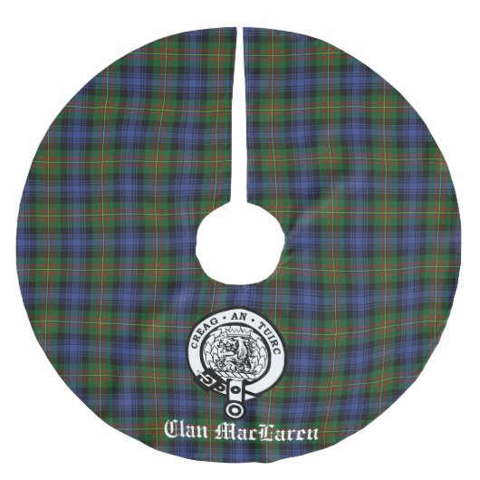 Clan MacLaren Crest Badge & Tartan  Kerstboom Rok (Voorkant)