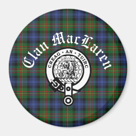 Clan MacLaren Crest Badge & Tartan  Magneet
