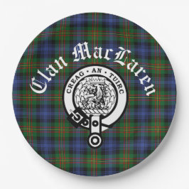 Clan MacLaren Crest Badge & Tartan  Papieren Bordje