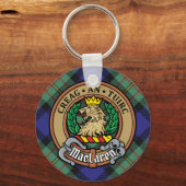 Clan MacLaren Crest over Tartan Sleutelhanger (Voorkant)