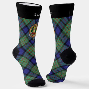 Clan MacLaren Crest over Tartan Socks Sokken