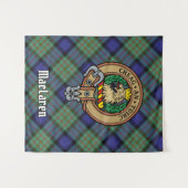 Clan MacLaren Crest over Tartan Wandkleed (Voorkant (horizontaal))